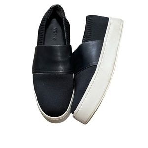 Vince Black Ward Knit Slip On Shoes 8M
